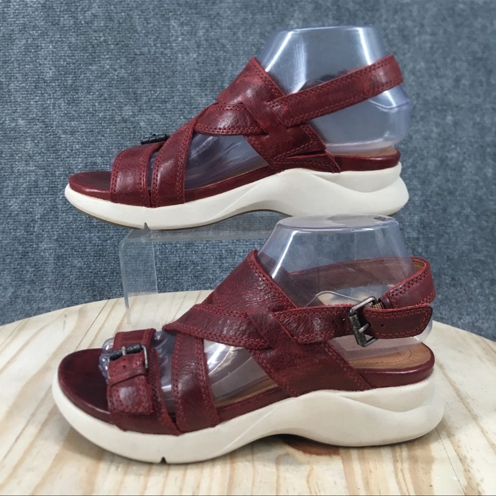 Bussola Leather Jamaica Jenny Platform Velcro Buckle Sandals